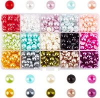 2 14mm half round bead acrylic abs imitation pearls flatback beads for jewelry making diy headwear nail art phone decoration