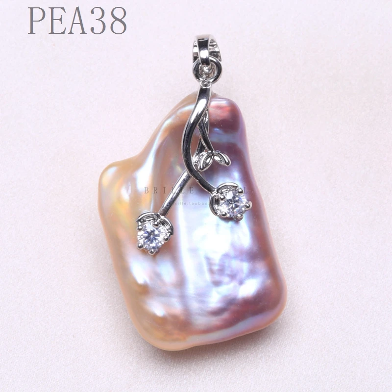 Ручная работа естественный неправильной формы жемчужная подвеска квадратный