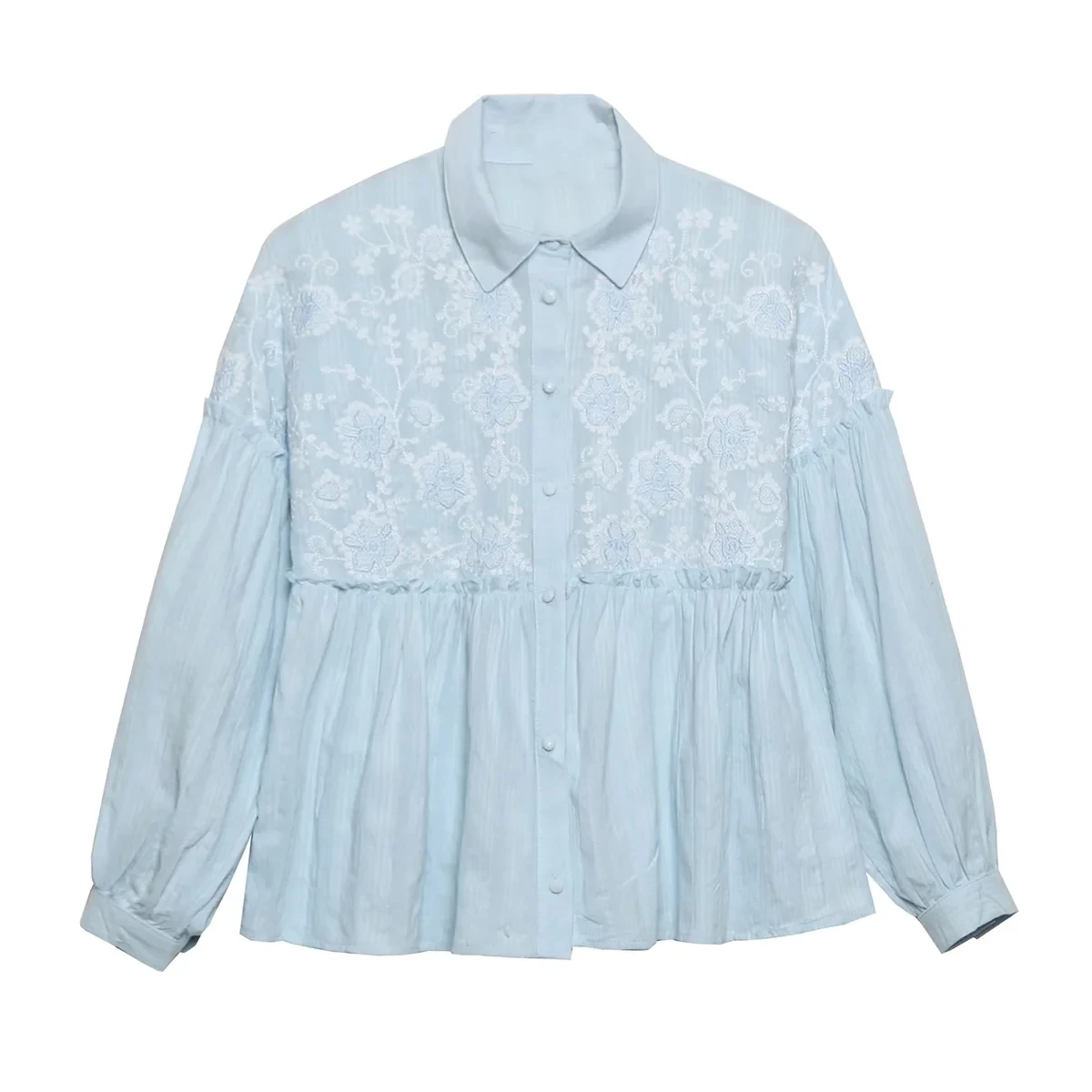 

Stylish Floral Print Patchwork Women Shirt Cute Girls Vintage Turn-down Collar Long Sleeve Casual Spring Autumn Female Tops