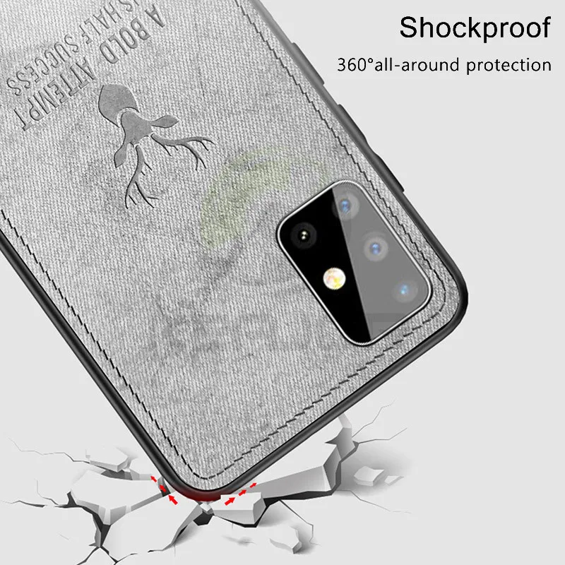 Чехол для телефона Samsung A51 A71 тканевый чехол мягкая ТПУ Рамка бампер задняя крышка
