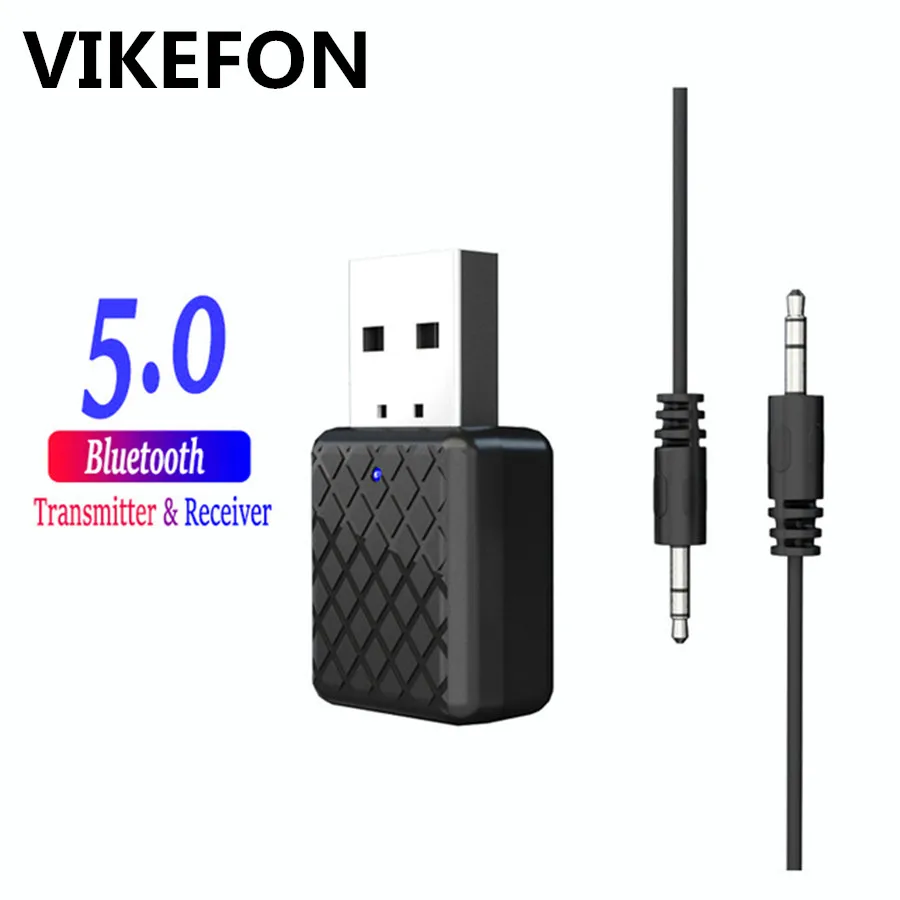 Адаптер Bluetooth 5 0 VIKEFON приемник передатчик 3 мм стерео аудио музыкальный ключ для ТВ