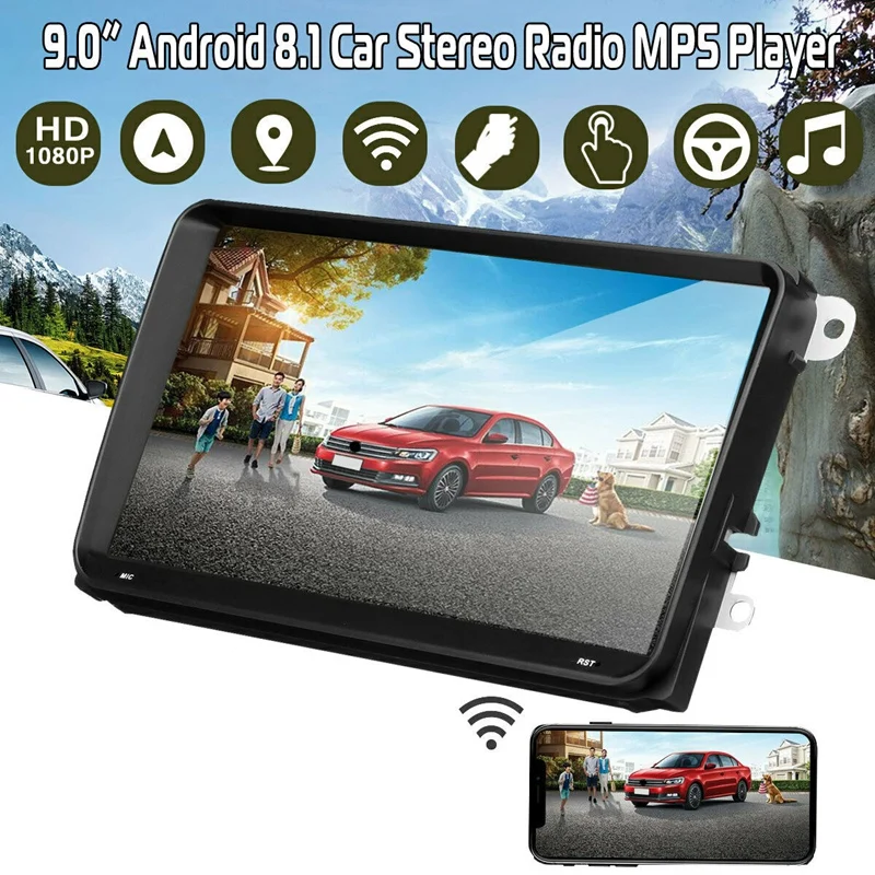 9 Inch Car Navigation DVD Machine Double 2 Din Android 8.1 Stereo DAB+Radio MP5 Player GPS SAT NAV Bluetooth WiFi Link | Автомобили и