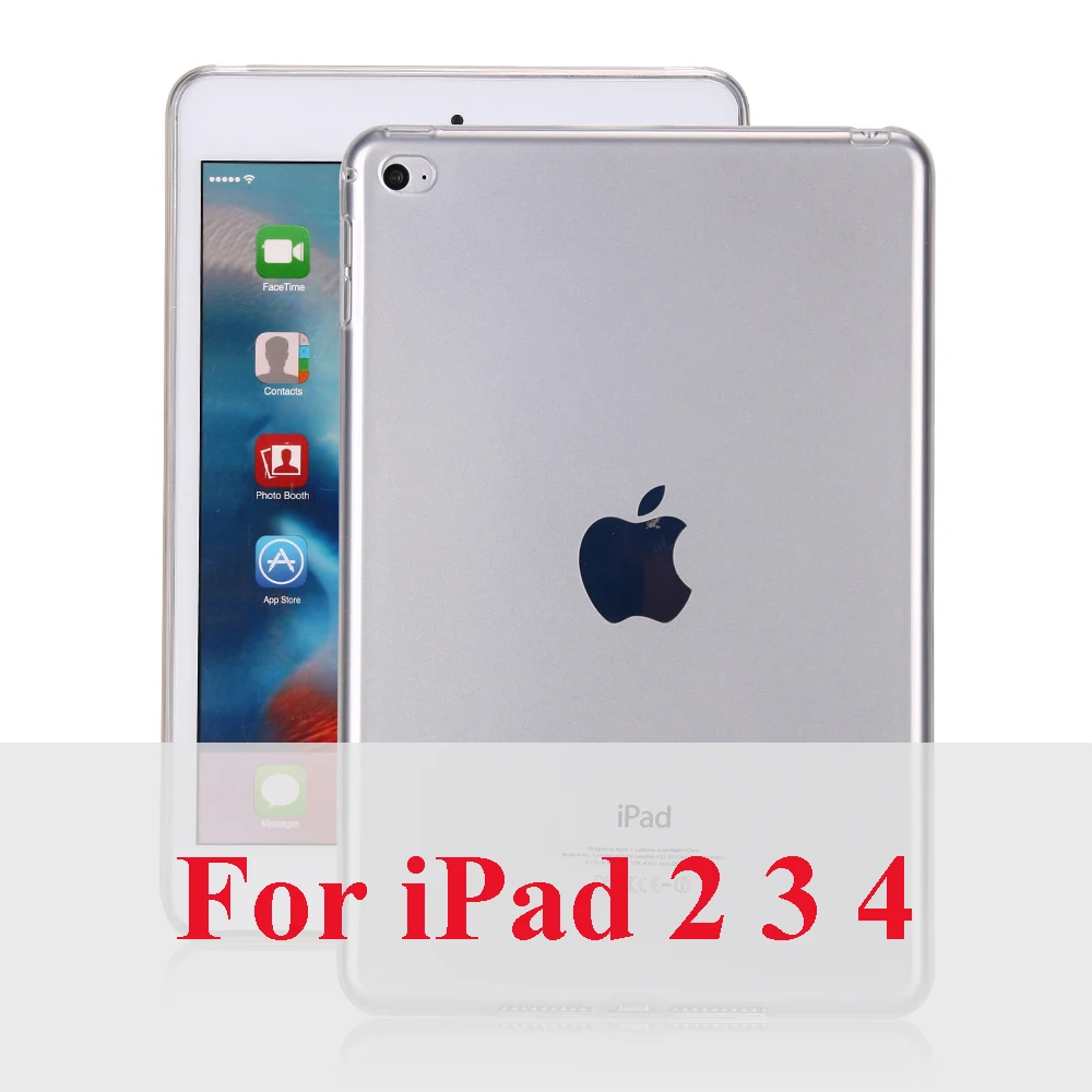 Конфеты прозрачный тонкий чехол из термопластичного полиуретана для iPad Pro 11 9,7 крышка пластыри на гелевой основе защитный чехол для iPad 2/3/4, 5, 6, Air1 Air2 Капа - Цвет: For ipad 2 3 4 Clear
