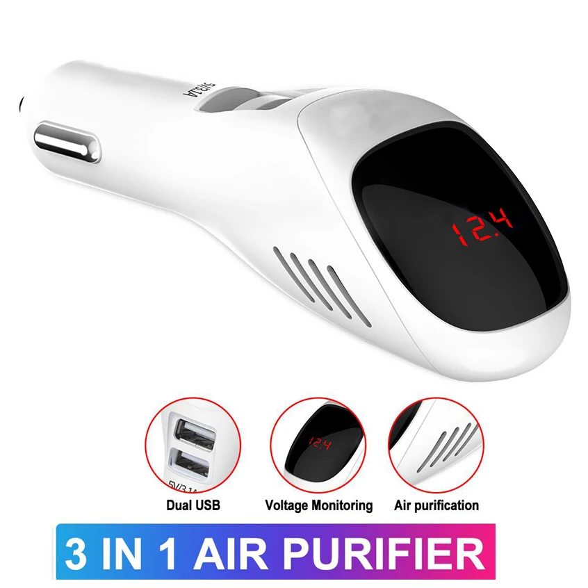 Автомобильный очиститель воздуха 12 В 24 отрицательные ионы воздухоочиститель