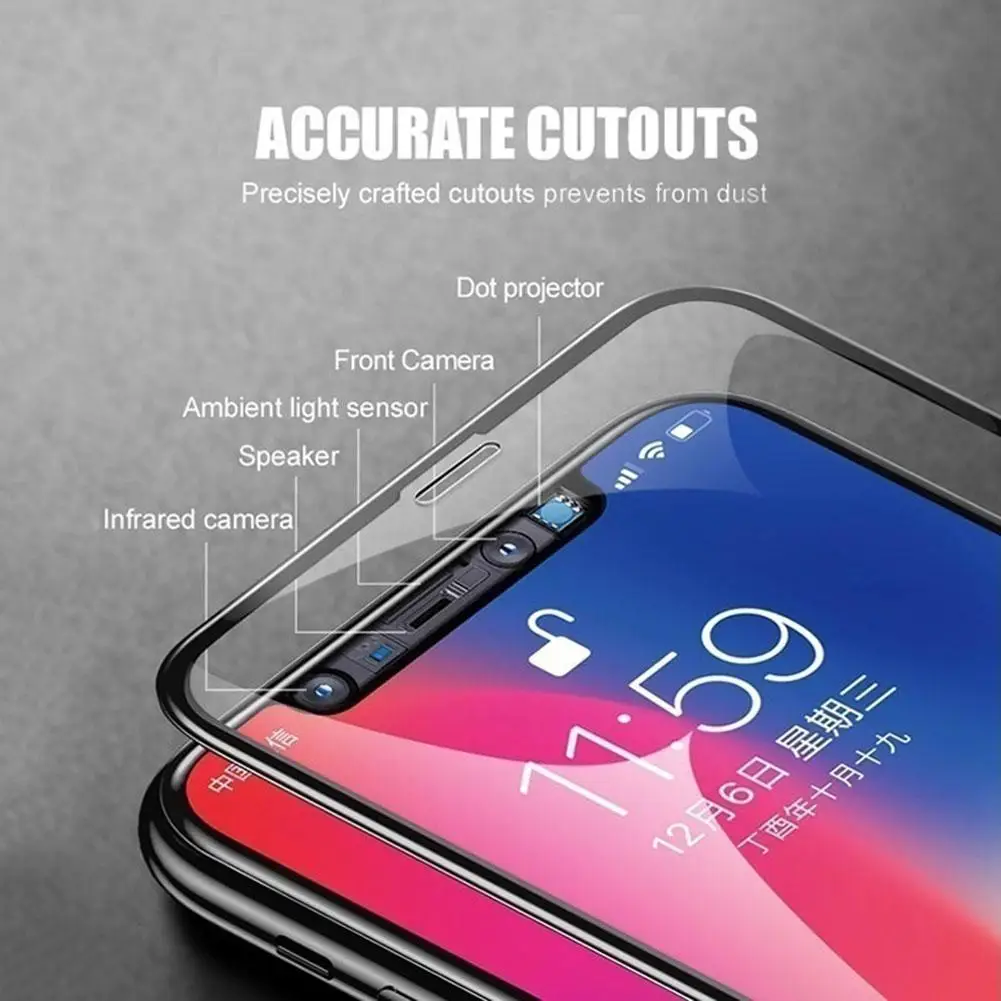 10d full cover tempered glass phone screen protector film for iphone 11 pro max mobile phone parts free global shipping