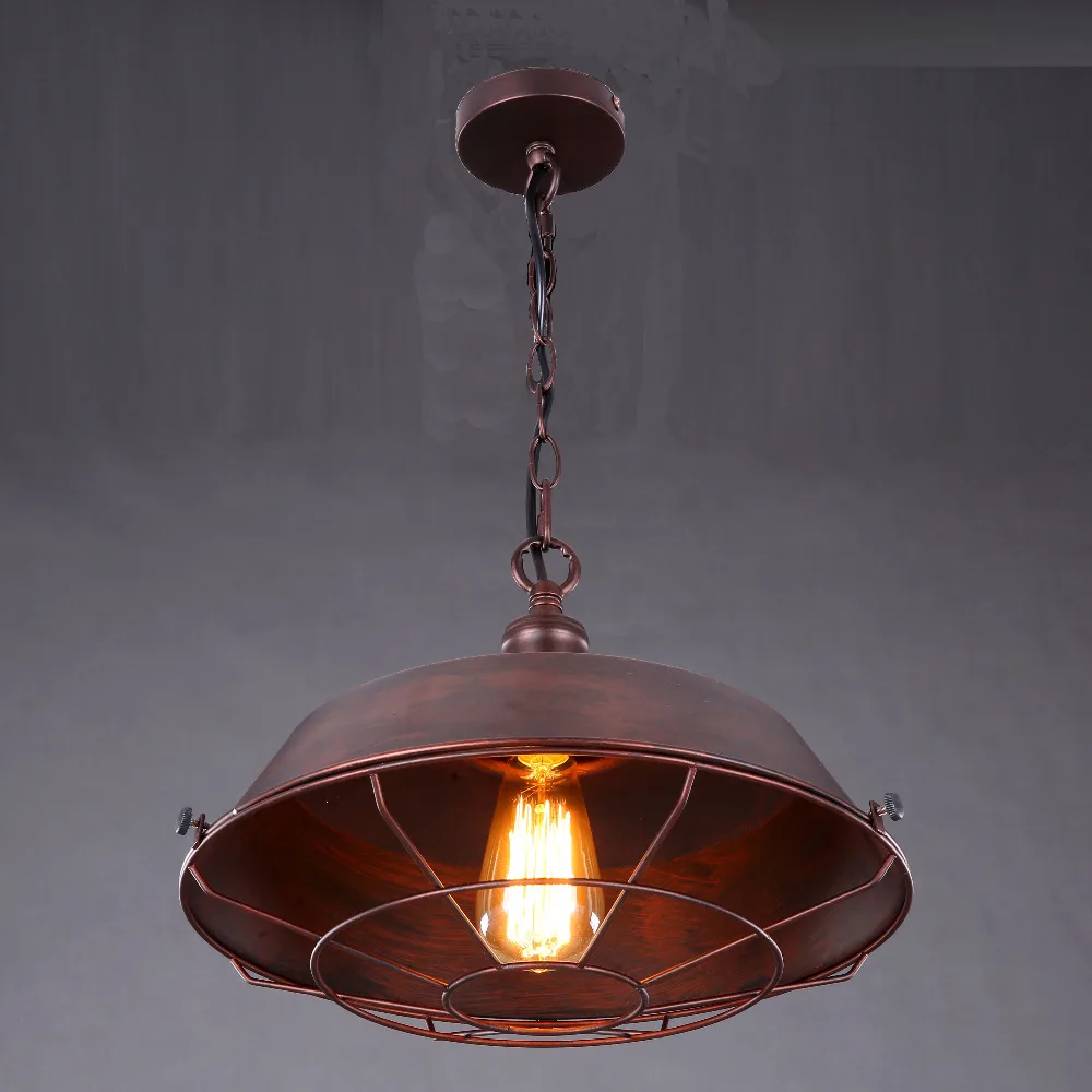 

Retro pendant lamp / Simple vintage brown metal cover lamp For Kitchen Lights Cabinet Living/dining room shop/cafe/bar/office