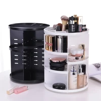 rotating makeup organizer box brush holder jewelry storage case sundries rack desktop cosmetic organization decoration