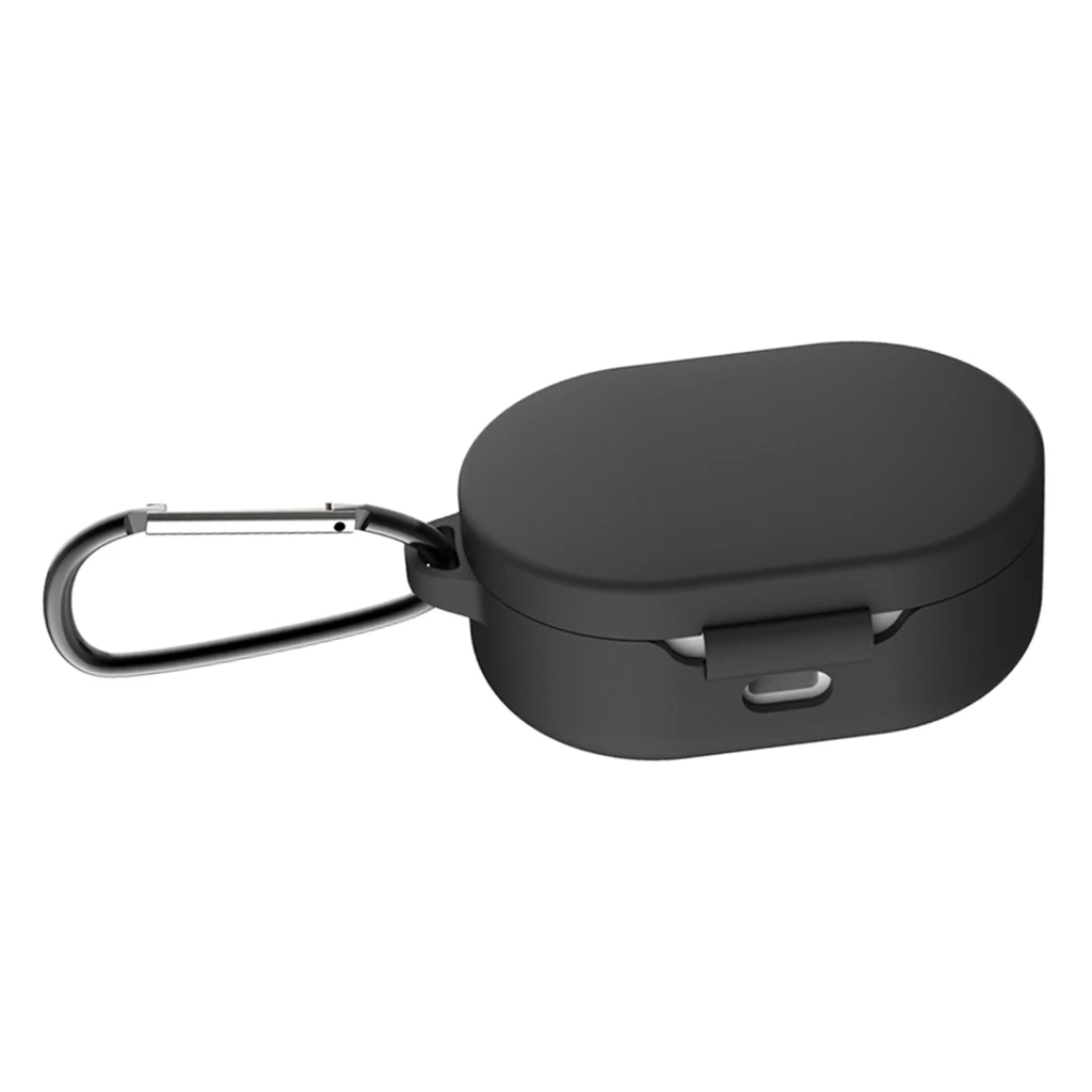 Black 71 x 46 x 31m Силиконовый защитный чехол с кольцом для Xiaomi mi Red mi AirDots наушники Bluetooth модные беспроводные наушники - Цвет: Black 71 x 46 x 31m