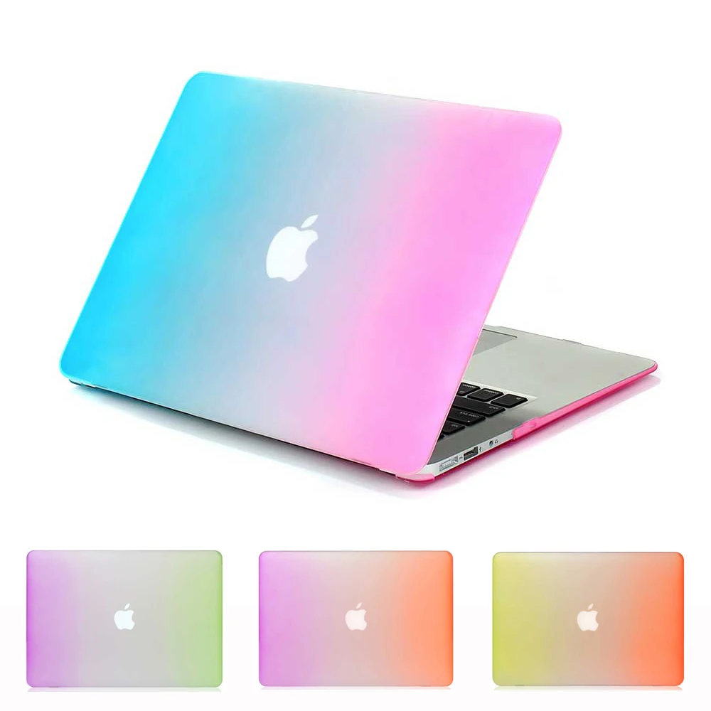 

Rainbow Laptop Case for Apple MacBook Air Pro Retina 11 12 13 15 mac Book 15.4 13.3 11.6 inch with Touch Bar Sleeve Shell +Gift