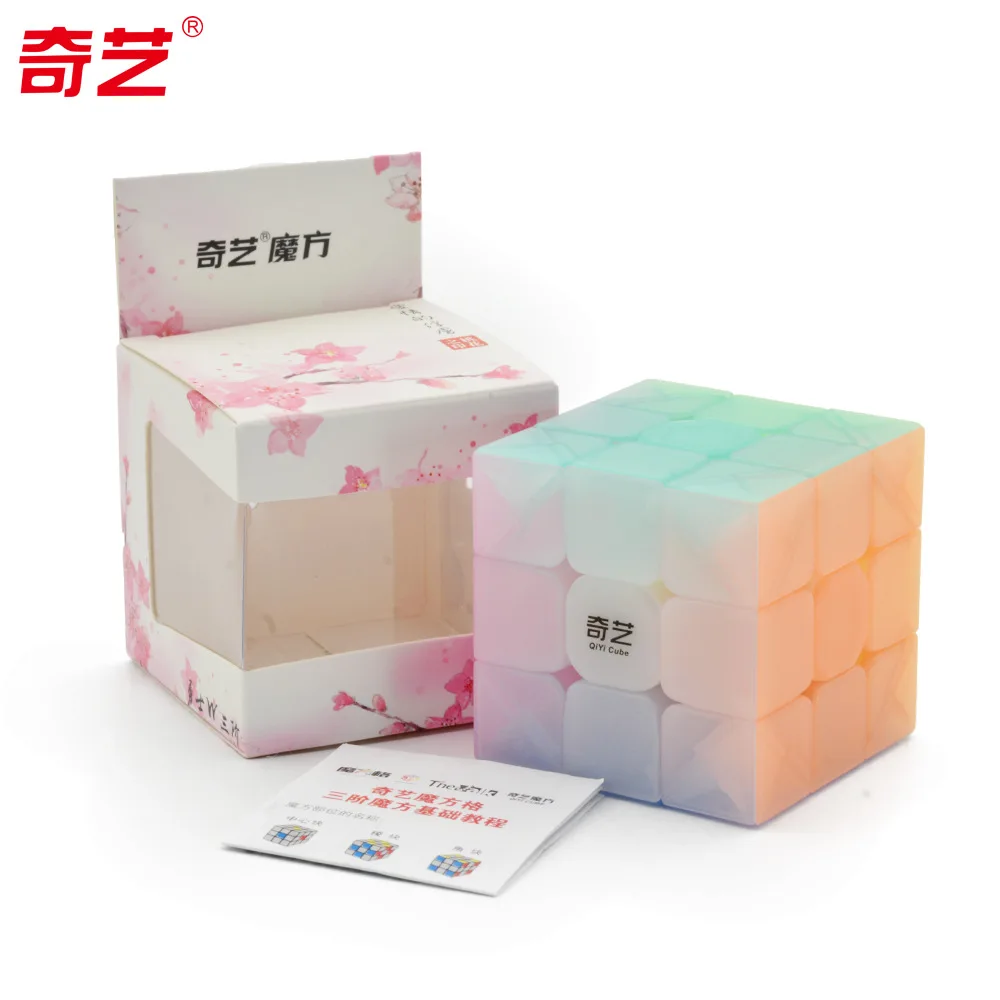 

Qiyi 3x3 cubes Jelly Color Stickerless 3x3x3 Magic Cubes 3Layers Speed-Cube Professional Puzzle Toys For Children Kids Gift Toy