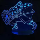 Agatsuma Zenitsu 3D лампа Аниме Драконий жемчуг демон убийца светодиодный ночной Светильник для детей ребенок Украшения в спальню крутая Kimetsu без Yaiba светильник в подарок