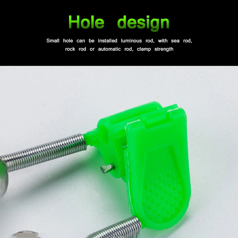 

10pcs/Lot Clip Bells Ring Fishing Bite Alarms Fishing Rod Bell Rod Clamp Tip Green ABS Fishing Accessory Outdoor Metal Clamp Tip