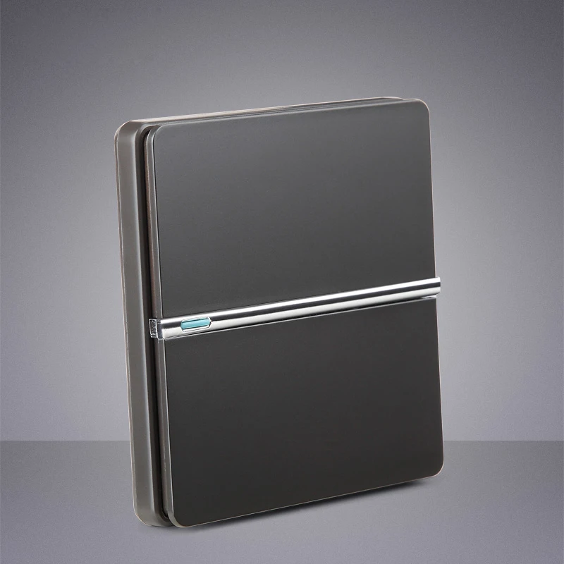 2pcs Personality Switch MK Gray Reset One Open Single Double Control Wall Button Lamp | Обустройство дома