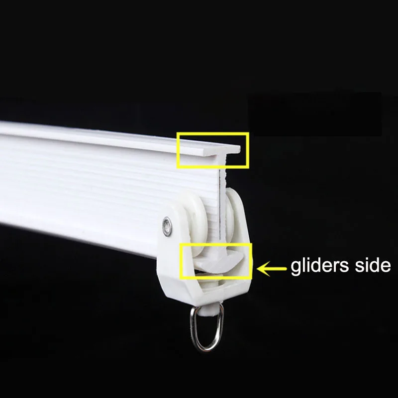 1/3/4/5/6M Flexible Ceiling Mounted Curtain Track Rail Straight Slide Windows Plastic Bendable Home Window Decor Accessories - купить по