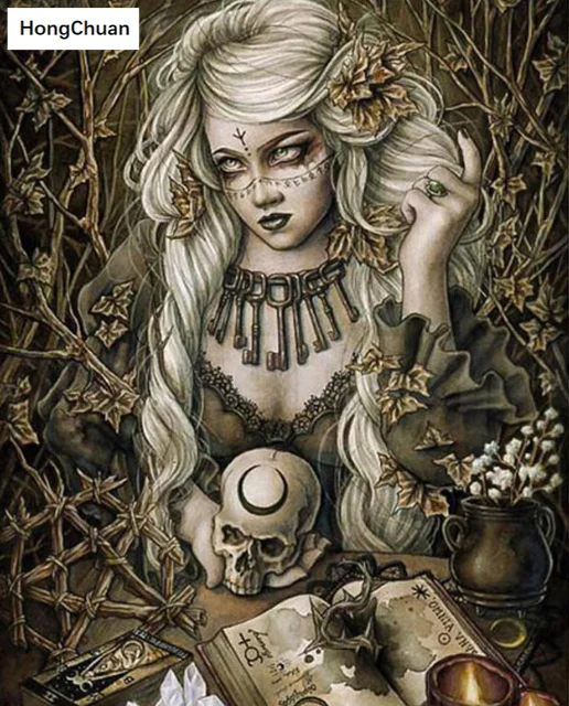 

5D DIY square/circular "skull girl" diamond painting mosaic cross stitch handicraft home decoration mural gift fast delivery