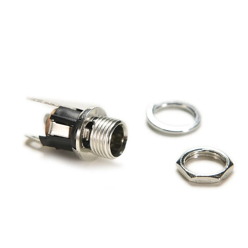 

10pcs 5.5mm x 2.1mm 3 Terminal Type DC Power Plug Converter 0.5A 30V DC Power Supply Jack Socket Female Panel Mount Connector