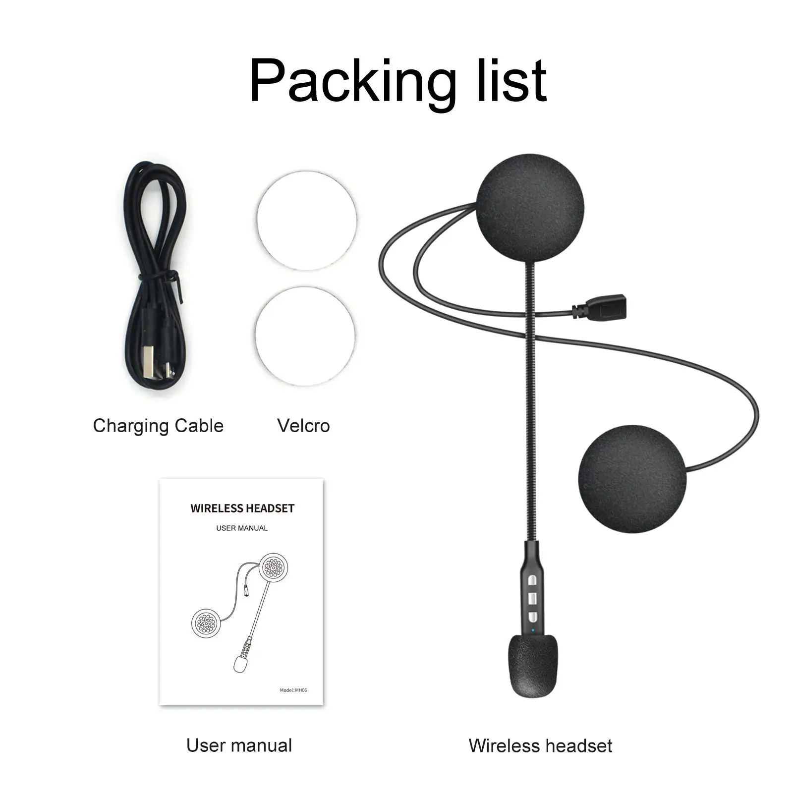 

Wireless Motorcycle Helmet Headset Smartphone Anti-Interference Speaker Bluetooth Headphone for Riding Skiing Noise Reduction