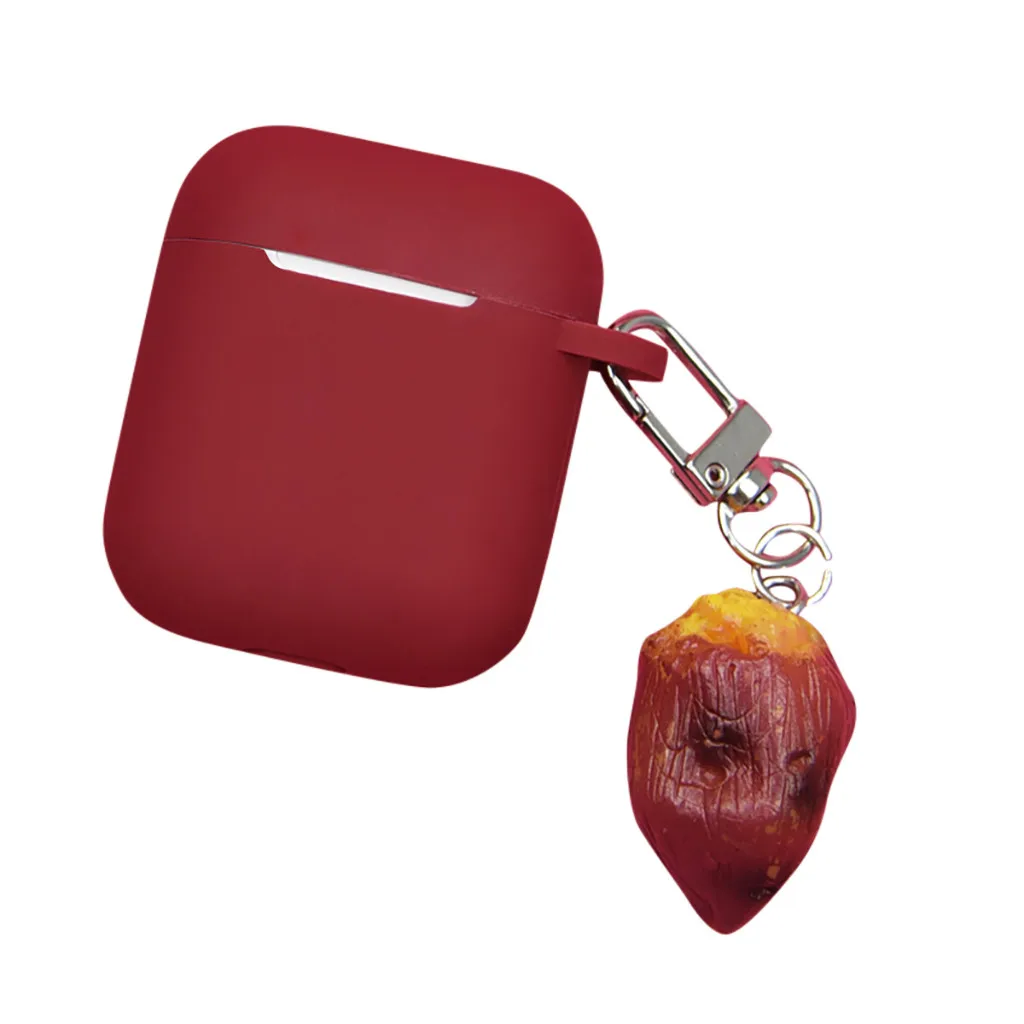 Силиконовый чехол для наушников защитный с защитой от потери Apple AirPods зарядный