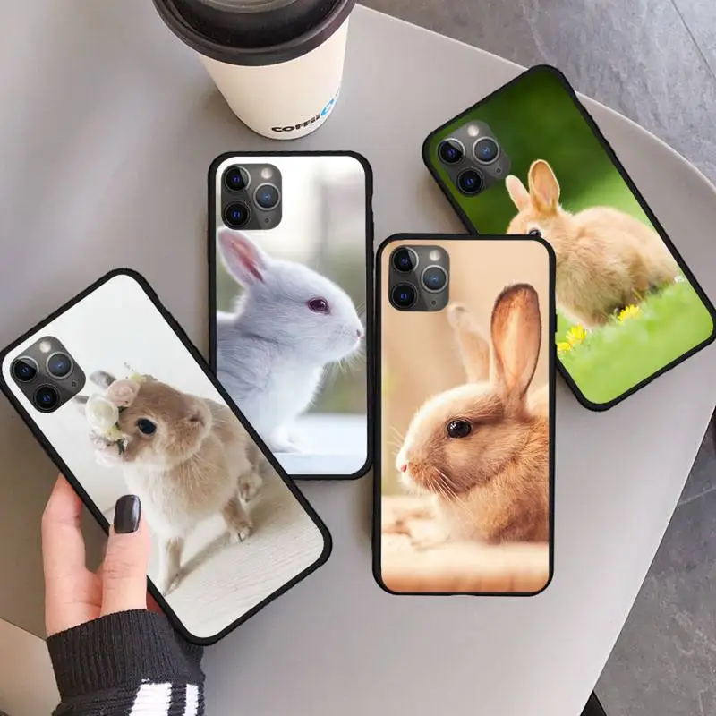

Cute animal rabbit Phone Case For iphone 12 11 13 7 8 6 s plus x xs xr pro max mini