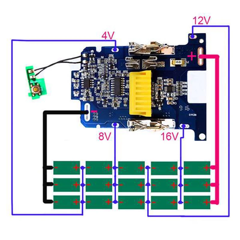 Литий ионная батарея Bl1830 Bms Pcb Защитная плата для зарядки Makita 18V Электроинструмент