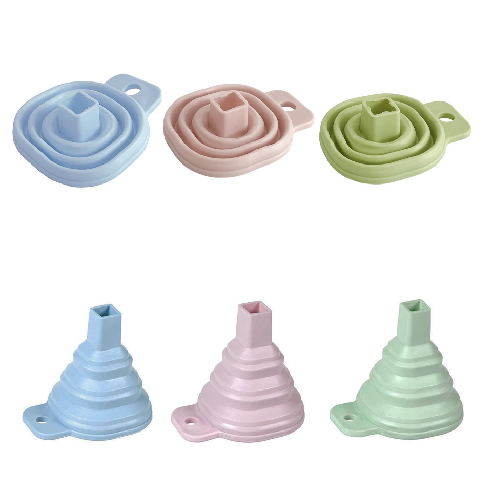 

Бытовые инструменты для дозирования жидкости, силиконовая Регулируемая воронка, Складная воронка, кухонные принадлежности для приготовле...