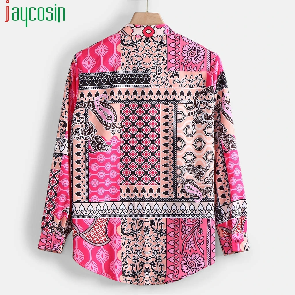 Мужская пляжная рубашка с принтом розовая модная свободная повседневная одежда
