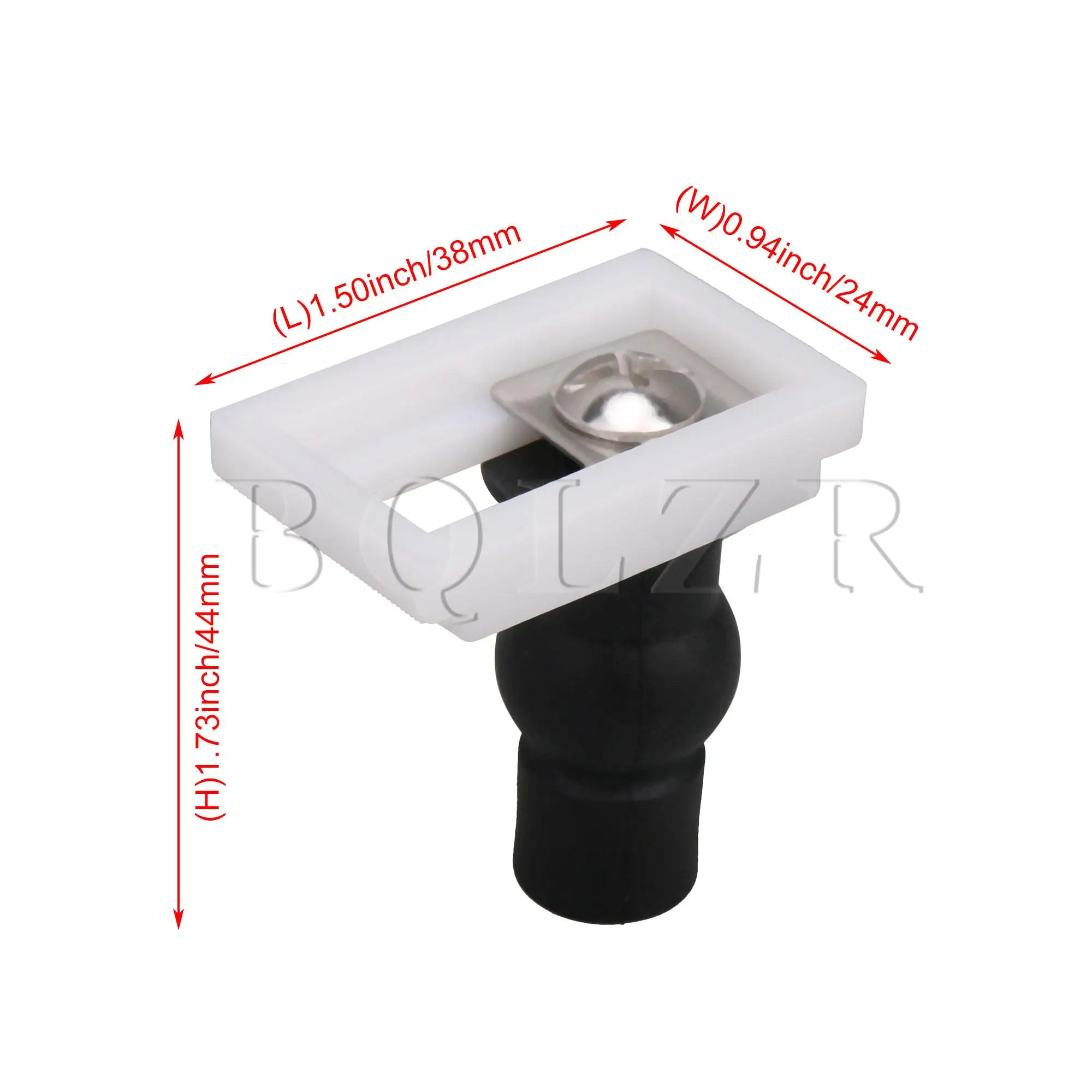 

BQLZR 4Pcs Toilet Hinge Screws Rubber Top Bolts Nuts for Toilet Seat 3.8x2.4cm