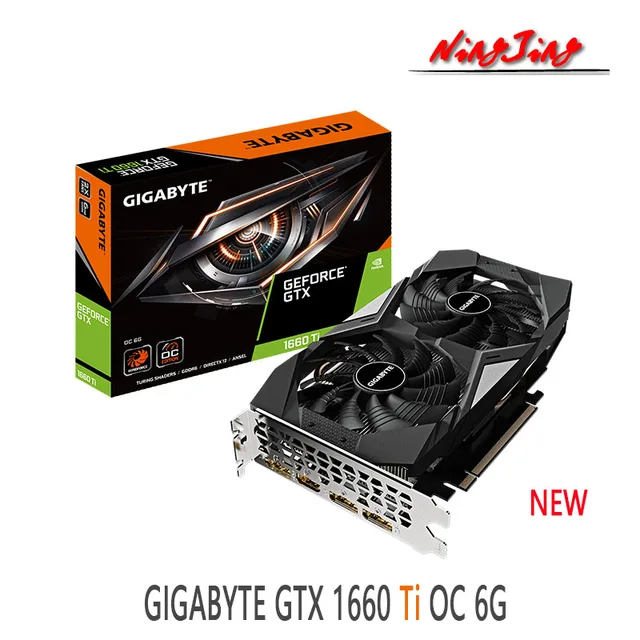  GIGABYTE GeForce GTX 1660 TI OC 6G Новая GeForce GTX1660TI 1660TI 12nm 6G GDDR6 192 бит 