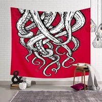 funny octopus tapestry 3d all over printed tapestrying rectangular home decor wall hanging 02