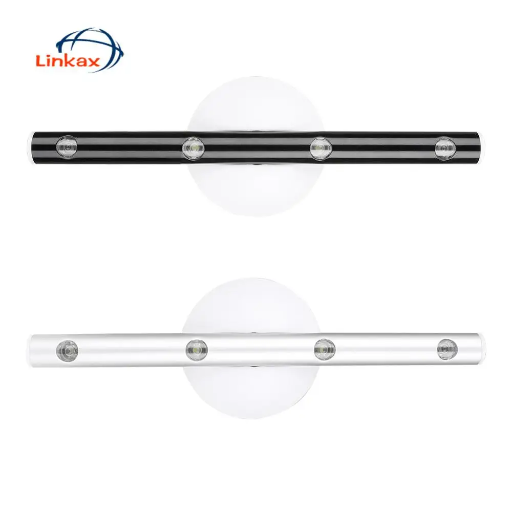 1 шт. Домашний Светильник для шкафа с 4 светодиодами ночник из алюминиевого сплава