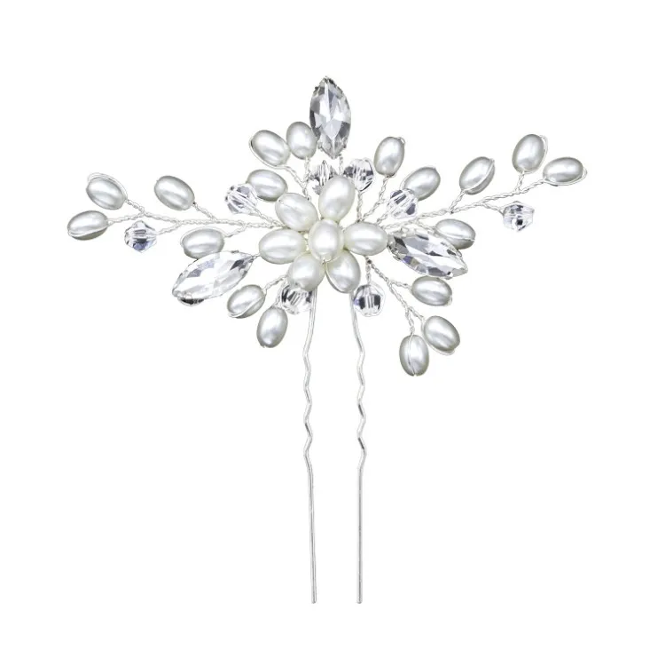 Женская заколка для волос с жемчугом и цветком невесты | Украшения аксессуары
