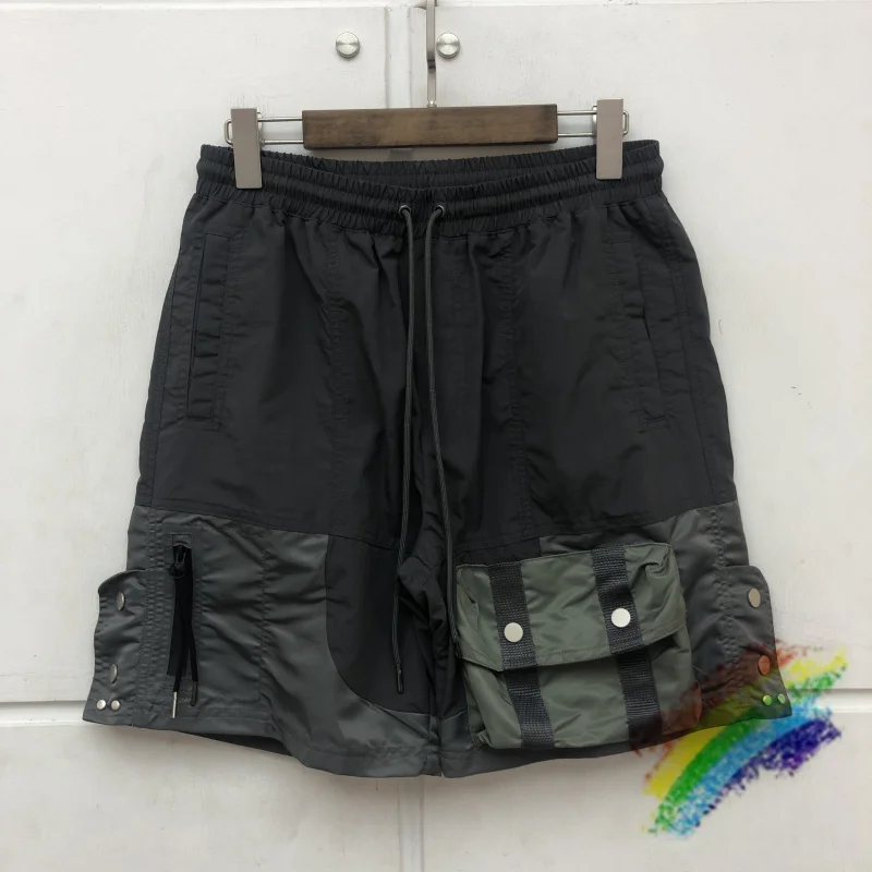 

High Street Patchwork Tactical Multi-pocket Shorts Men Women Best Quality Heavy Fabric Shorts Patch Breeches