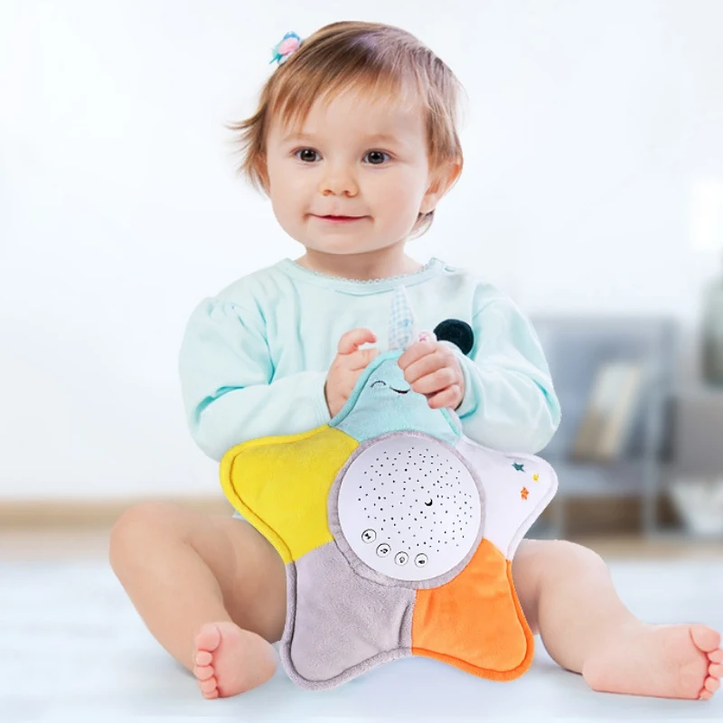 

Baby Sleep Soother Soothing Sound Machine Soft Star Style with Projector＆Light Music Sleep Toys Gift for Newborn Baby Woodland B