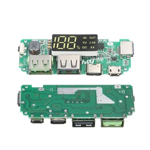 kkmoon 4pcs dual usb 5v 2 4a mobile power bank module diy charging module board support for usb cables with interface of phone free global shipping