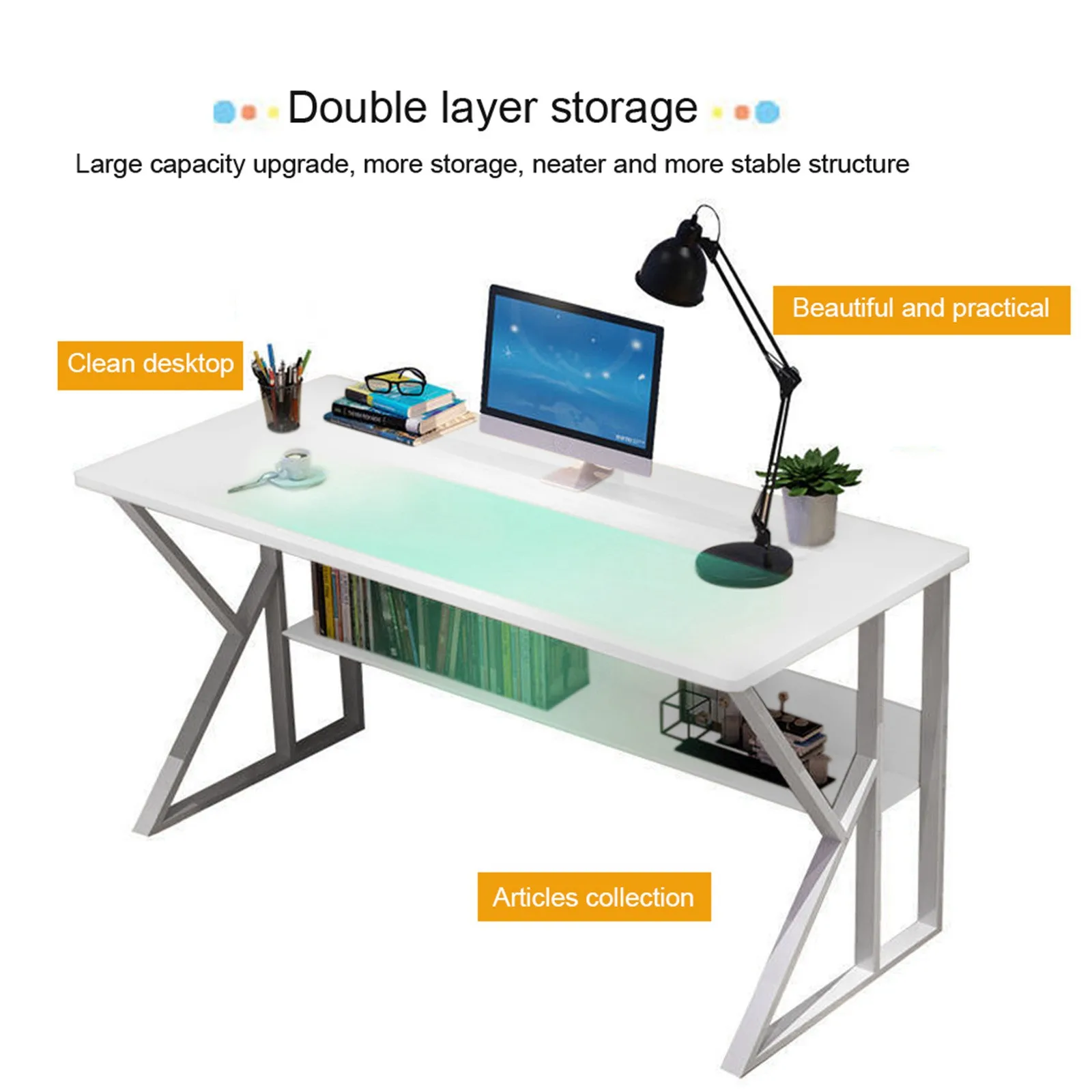 

US Simpleness Home Desk Office Desks Computer Table Student Writing Desktop Desk Modern Economic Computer Desk Bureau Meuble