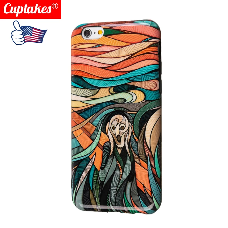11 Pro глянцевый мягкий силиконовый чехол для iPhone 6S 6 7 8 Plus XS MAX XR художественный