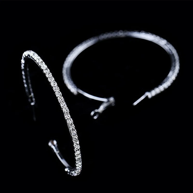 Новое поступление модные креативные серьги Стразы в стиле хип-хоп для женщин