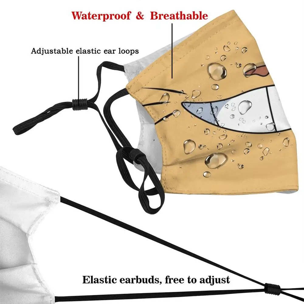 Маска Neko с забавным принтом многоразовая фильтровальная маска для лица Pm2.5