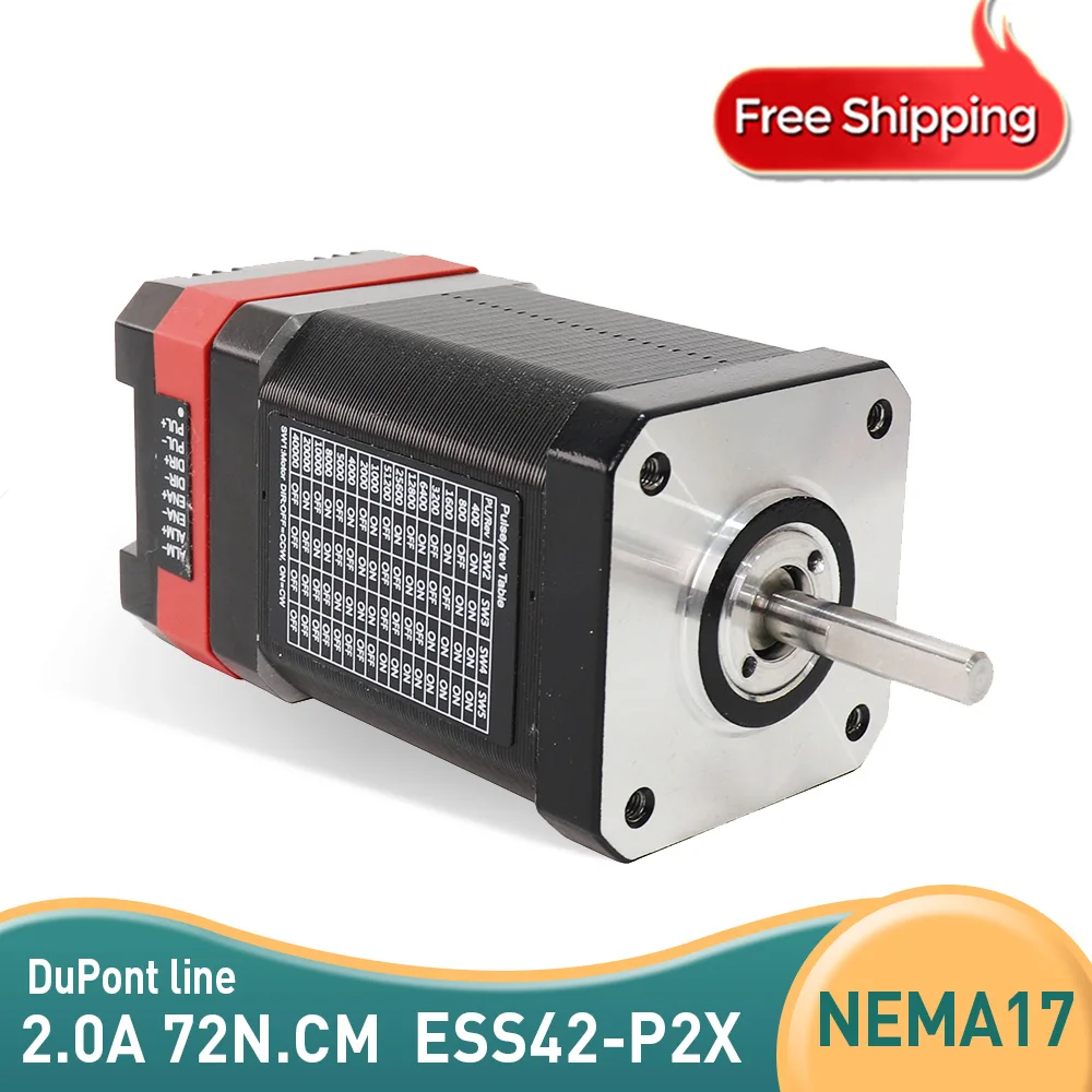 

5PCS Nema17 Integrated Servo Motor with Drive ESS42-P2X-60MM 41Oz-in 2.0A 0.72N.m 60mm for CNC milling machine