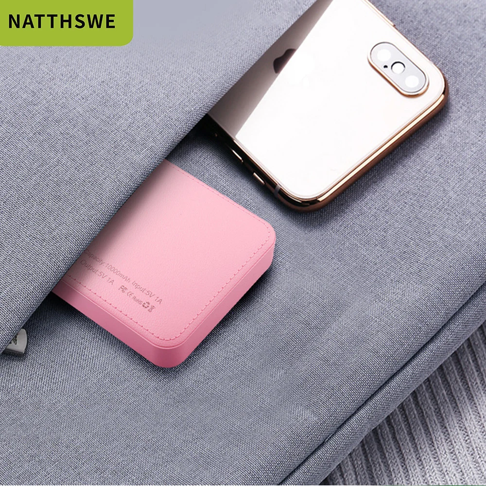 Портативное зарядное устройство NATTHSWE 10000 мАч 2 1 А быстрая зарядка Внешний