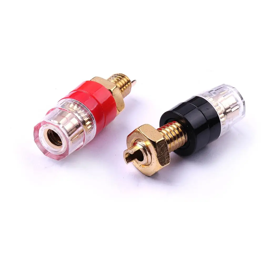 2 шт. усилитель Акустический кабель банан разъем 30 мм красный/черный Лопата