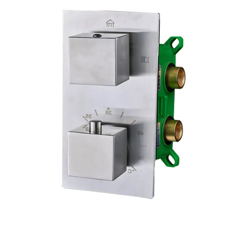 Термостатический душевой клапан из твердой латуни 3 ходовой смеситель для