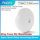 Датчик утечки воды Xiaomi Aqara Zigbee, водонепроницаемый сенсор для погружения в воду, работает с приложением Mi Home и Apple HomeKit