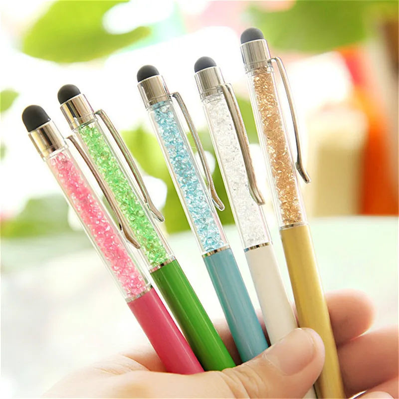 

1@#Color 1pcs Crystal Gel Pen Office Supplies Test Accessories Function Touch Pen Writing Stationery Writing Smooth