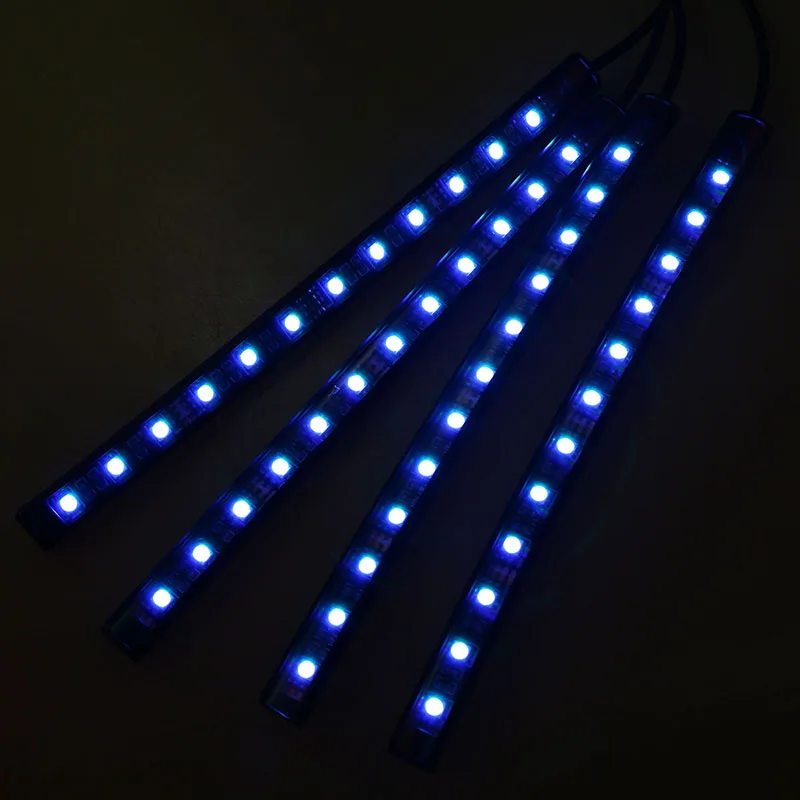 Светодиодная RGB лента POSSBAY 4 шт. внутренсветильник щение Footwell декоративное