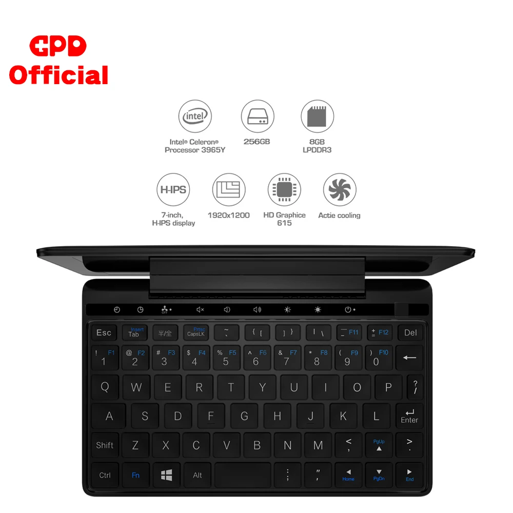 Мини ноутбук GPD Pocket 2 8 ГБ 256 сенсорный экран 7 дюймов Intel Celeron 3965Y Windows 10|laptop laptop|windows 10