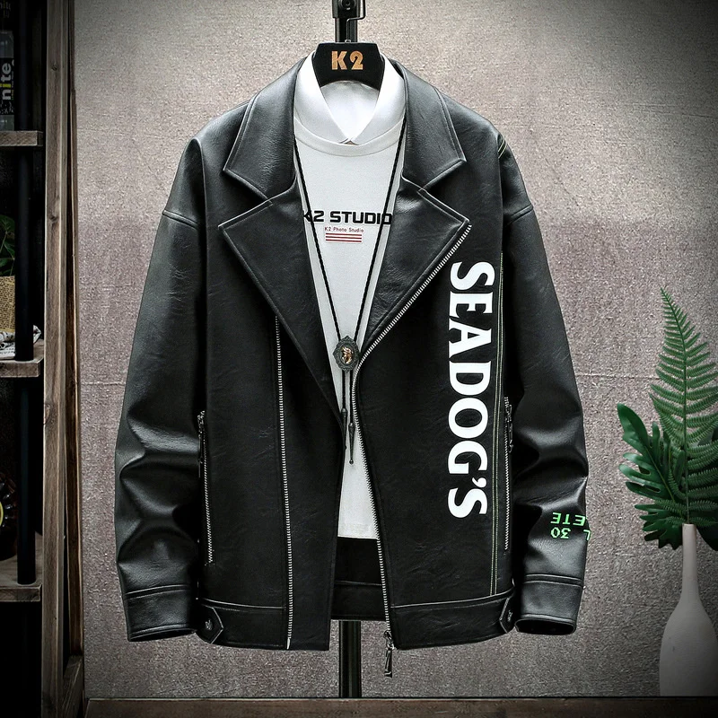 

The new spring 2021 pu men's clothing range wears a men's zipper suit and a casual fashion jacket