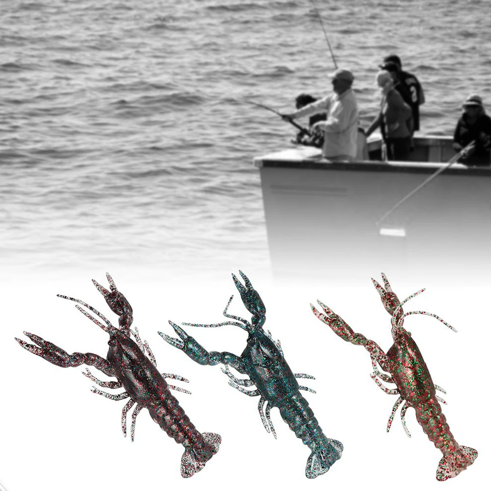 

Simulation Lure Lobster Soft Bait Silicone Worm Fishing Lures Big Craws Lures Deepwater Fishing Fish Goby Grubs