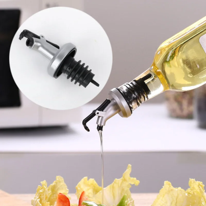 

Olive Oil Sprayer Vinegar Wine Pourers Oil Dispenser Bottles Nozzle ABS Lock Plug Leak Proof Kitchen Cooking Accessories