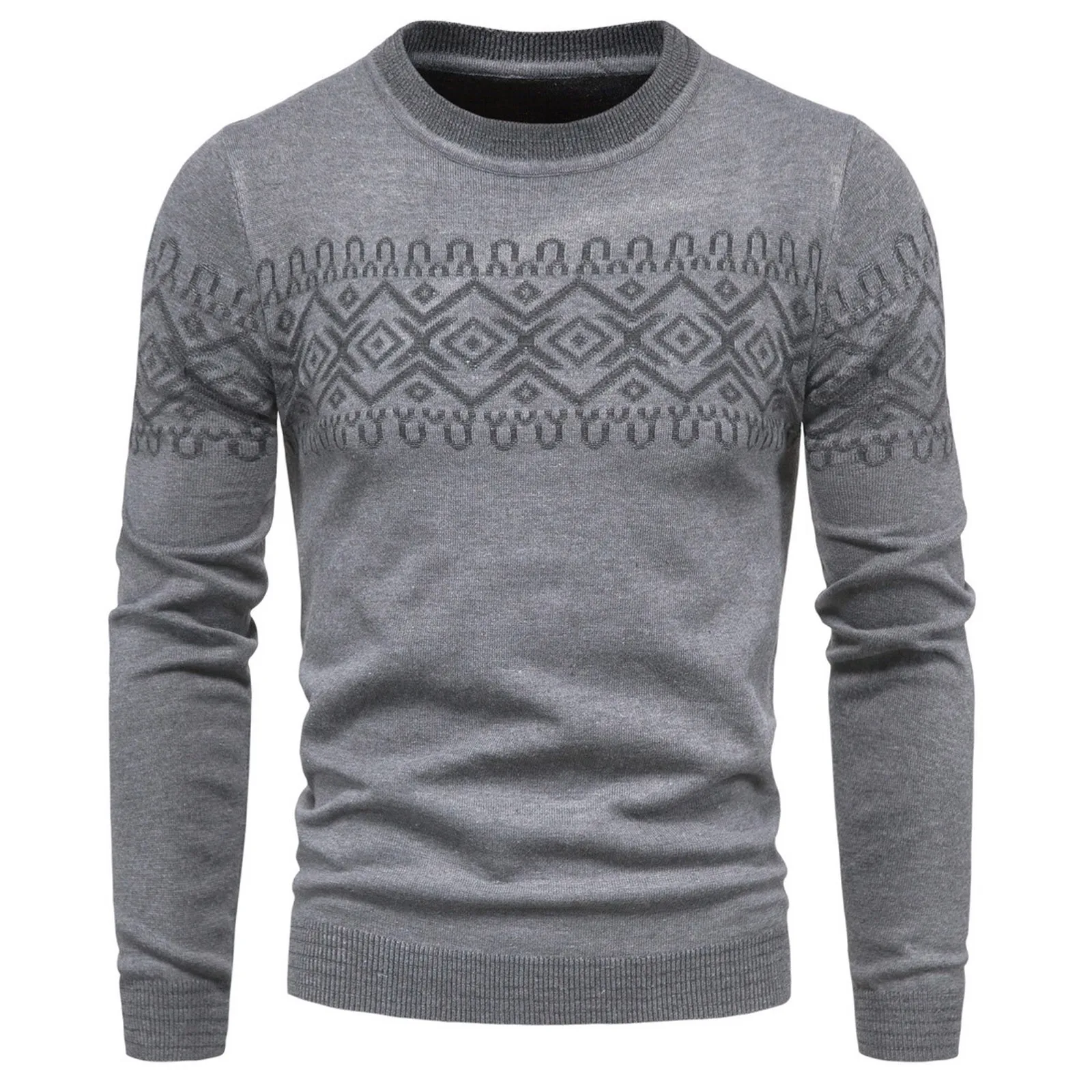 

Sweater Mens Winter Thick Warm Crewneck Men Geometric Knitted Sweaters Slim Fit Pullover Pull Homme Classic Wool Knitwear 2021